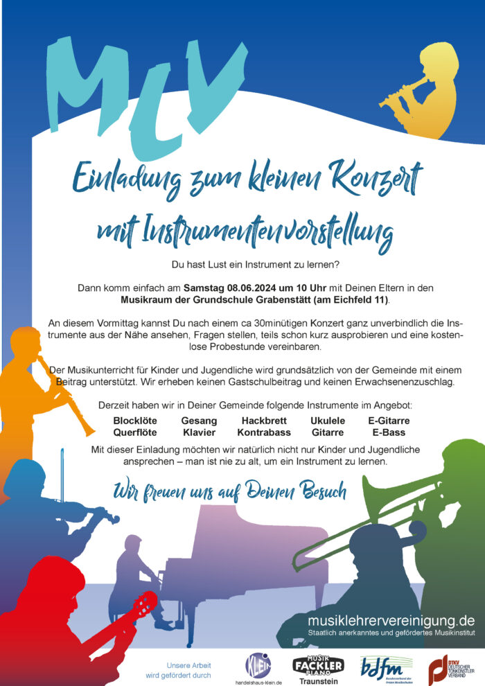 Plakat Instrumentenvorstellung Grabenstaett