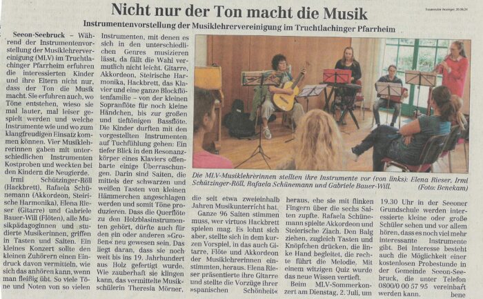 2024 06 20 Traunsteiner Tagblatt InstruVorstellung Truchtlaching 15.06